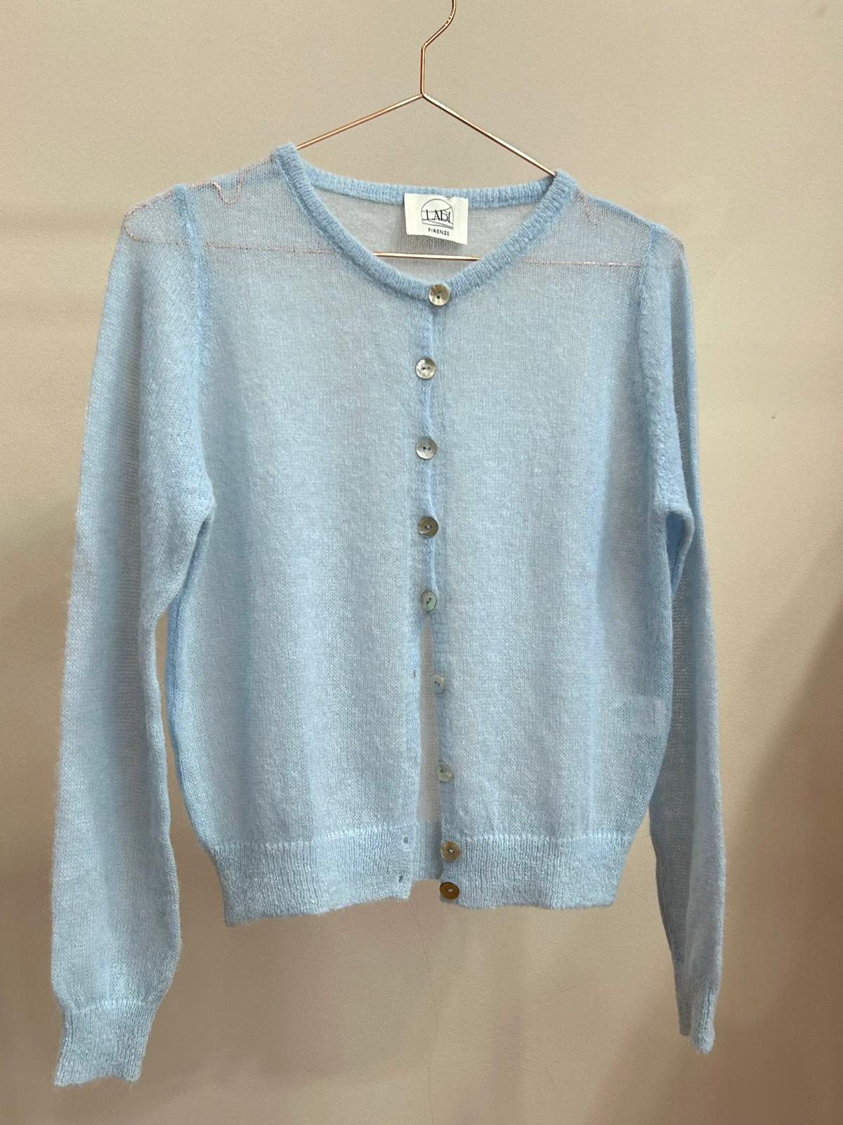 Light Blue Button Cardigan