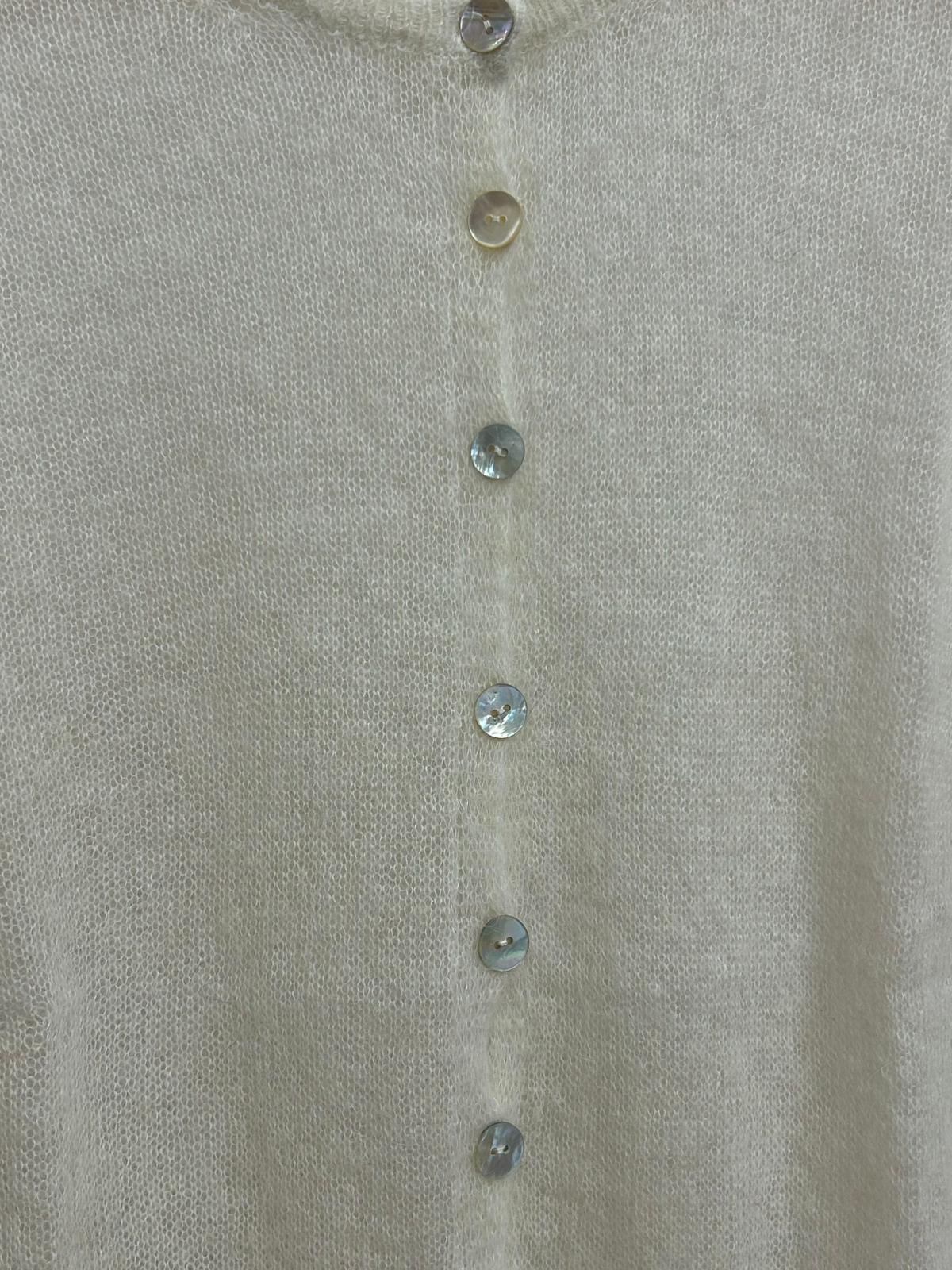 White Button Cardigan