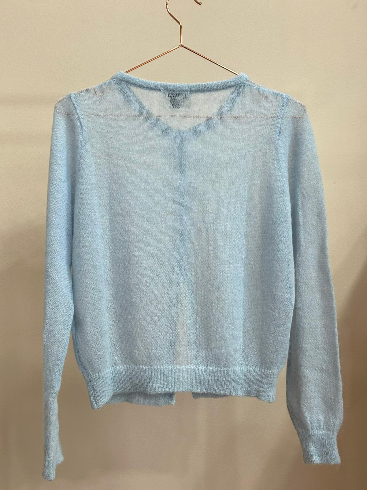 Light Blue Button Cardigan
