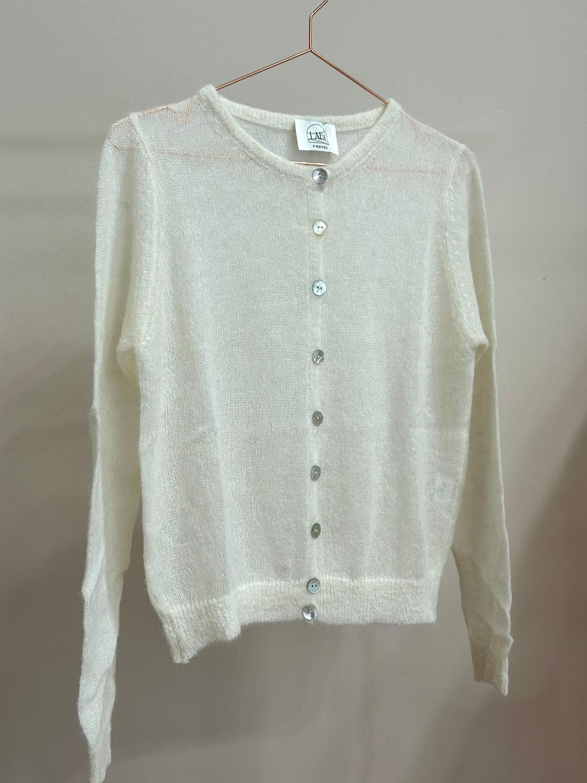 White Button Cardigan