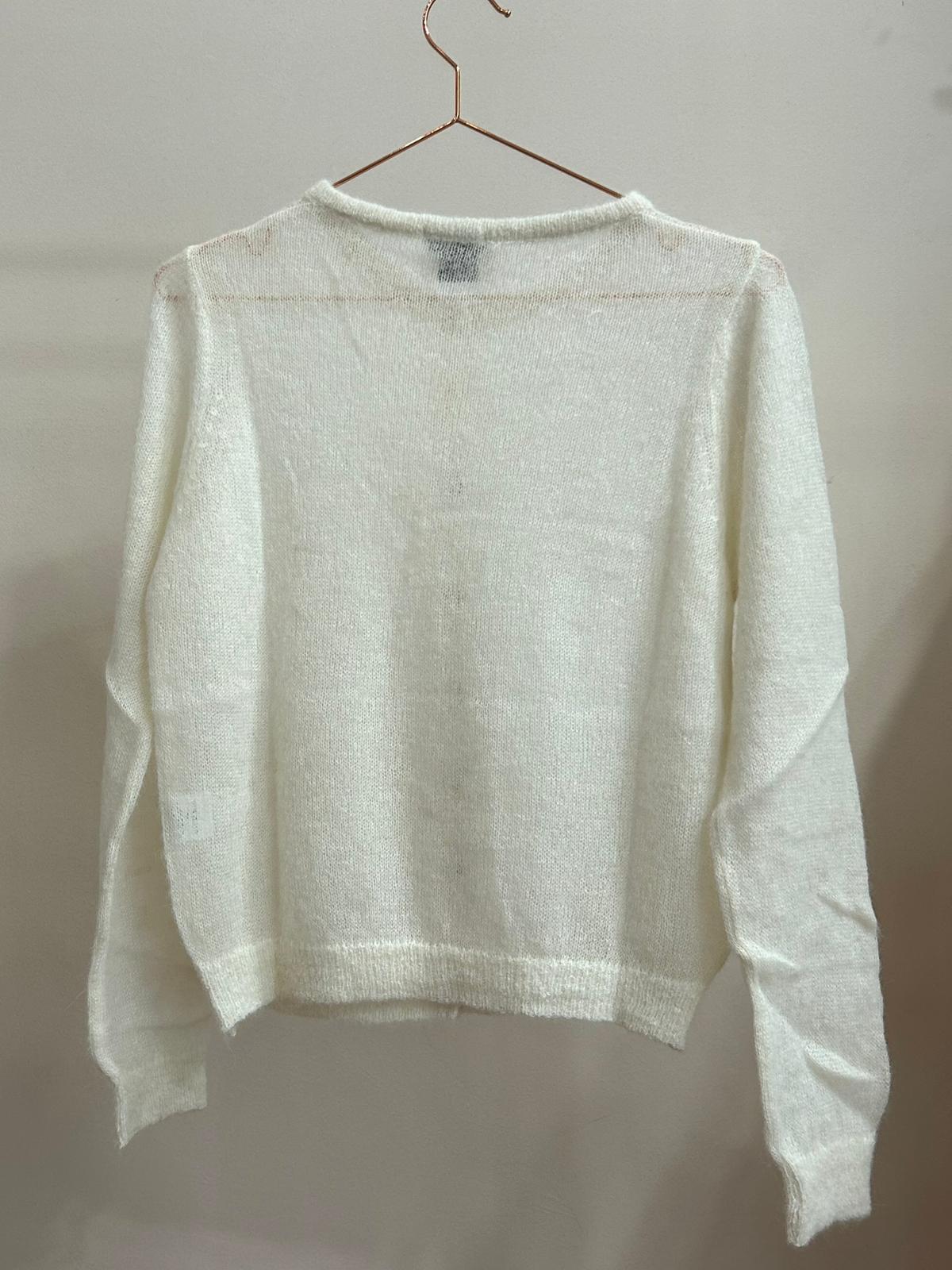White Button Cardigan