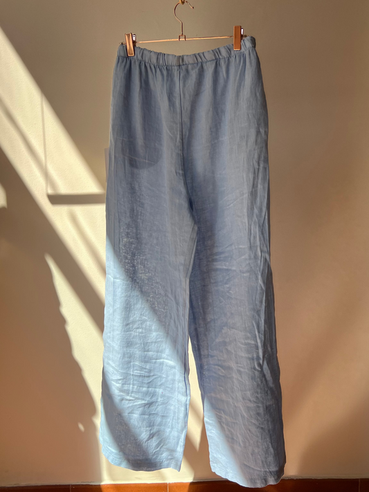 Wide-Leg Linen Pants