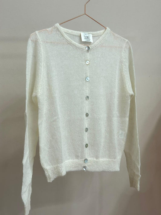 White Button Cardigan