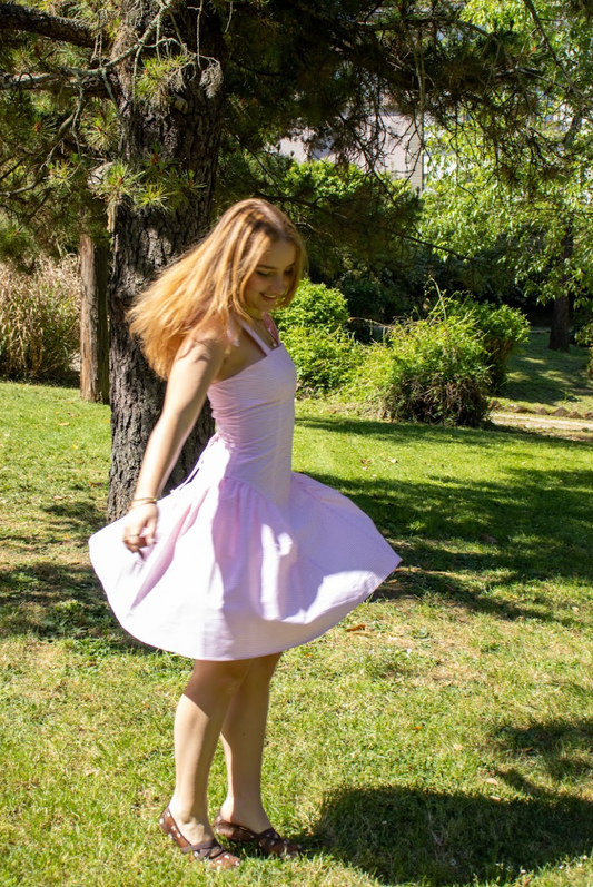 Gingham Picnic Dress Pink