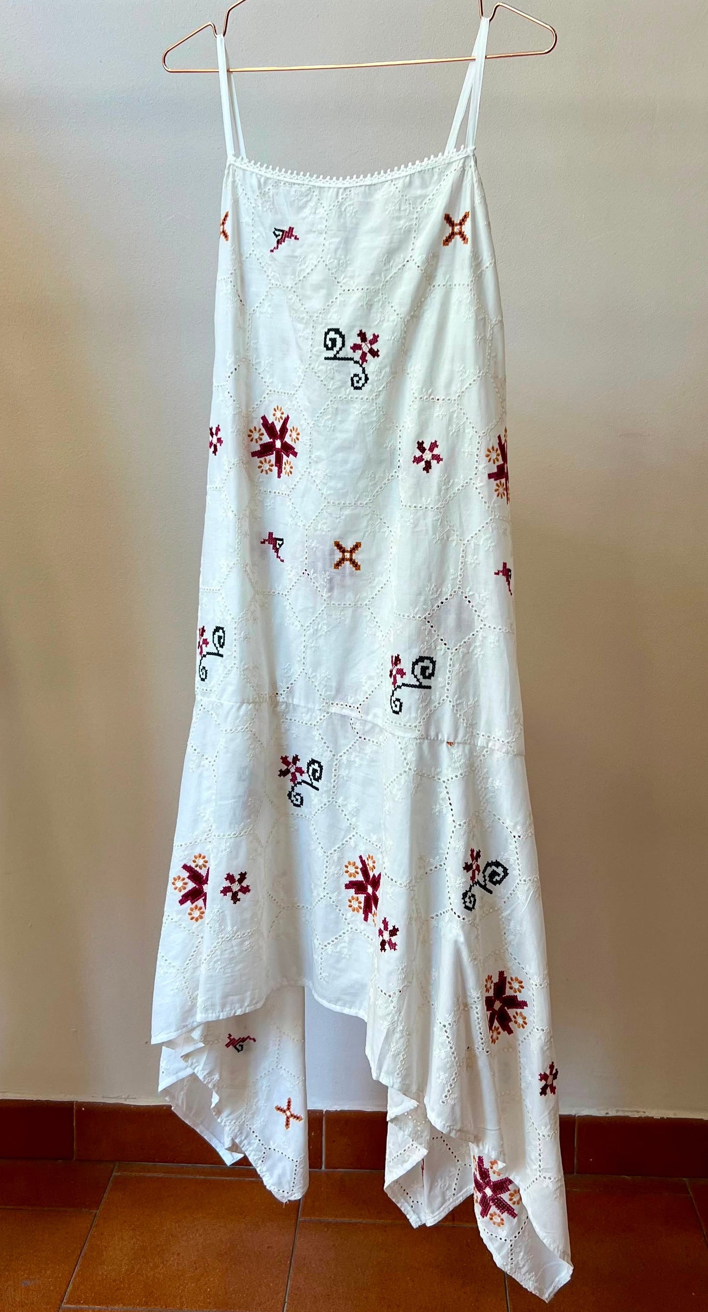 Embroidered Handkerchief Dress